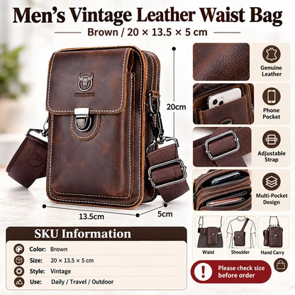 Sac bandoulière en cuir pour homme