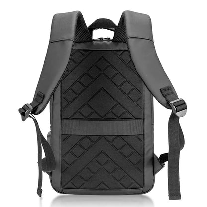 Quality PU Covered Backpack Black Gray