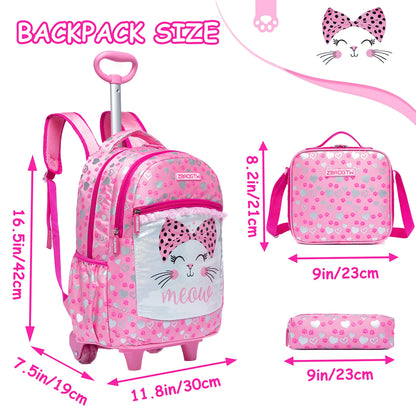 Rolling backpack for elementary school students