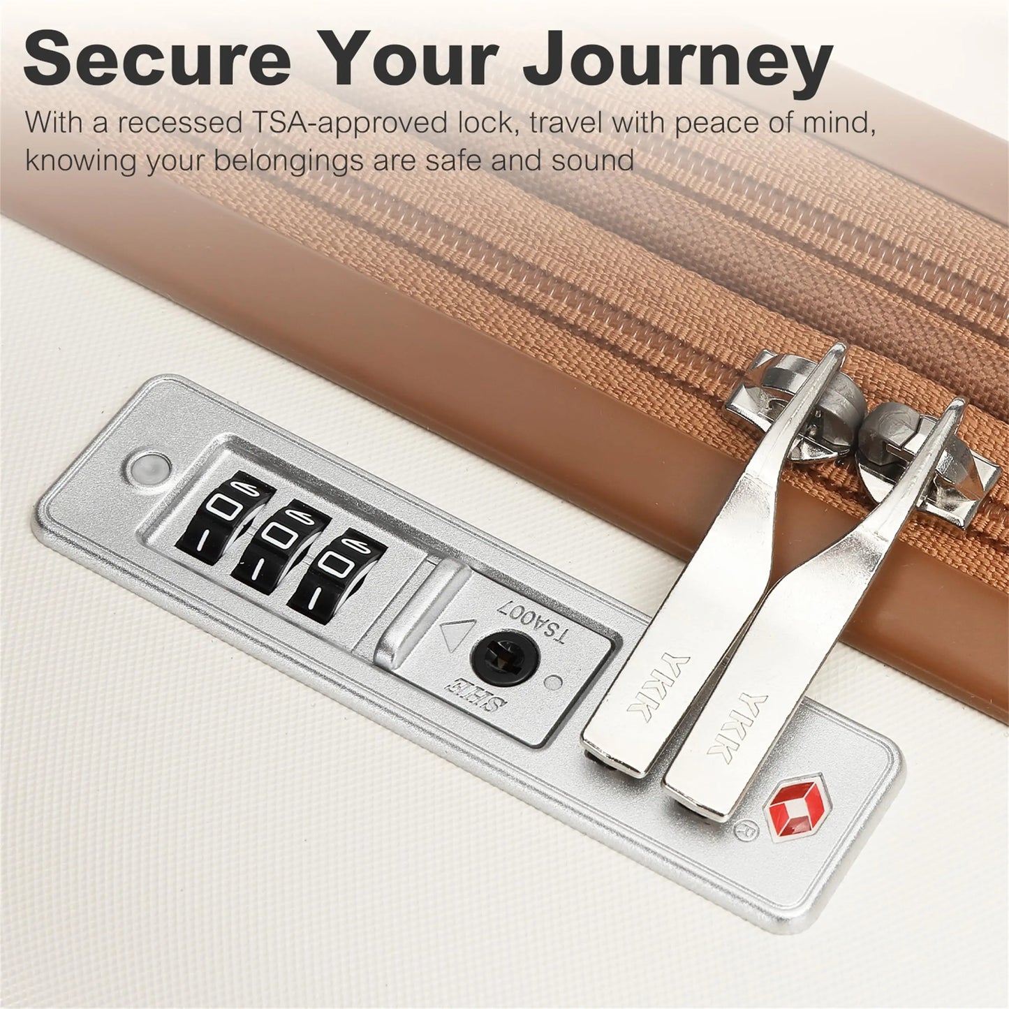 Étui rigide ABS + PC à 4 roulettes