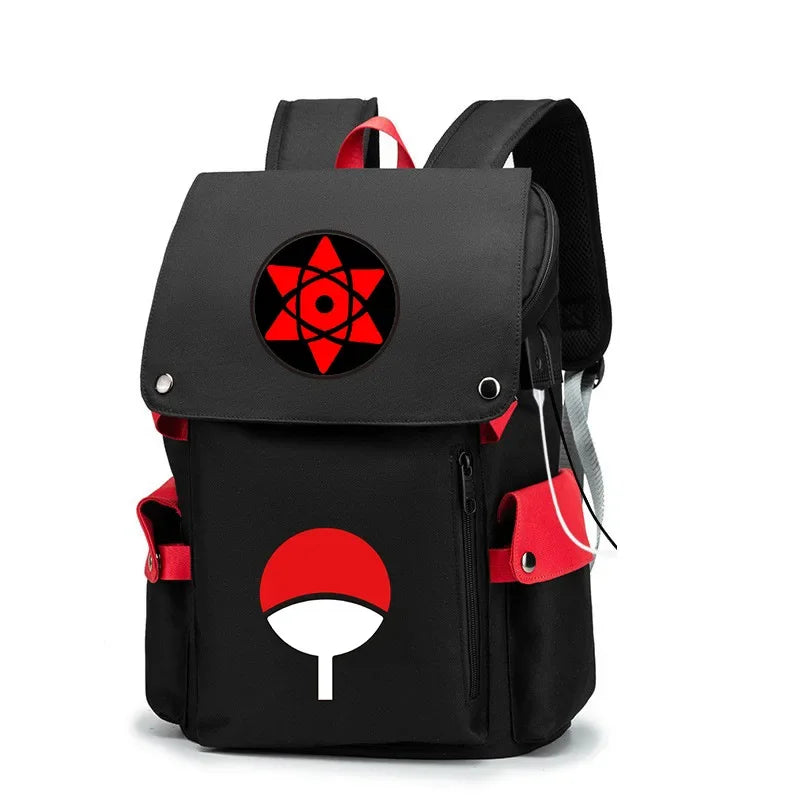 Nauto Anime Sac à dos d'école de grande capacité, sac à dos de sport, épaule à fermeture éclair éclaircissante, sac d'extérieur, accessoires de mode manga