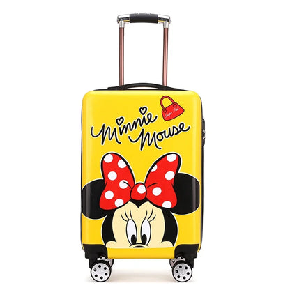 Disney tureMouse-Valise de voyage à roulettes pour enfants, bagage à roulettes mignon, cabine de dessin animé, joli cadeau de Noël, 20 po