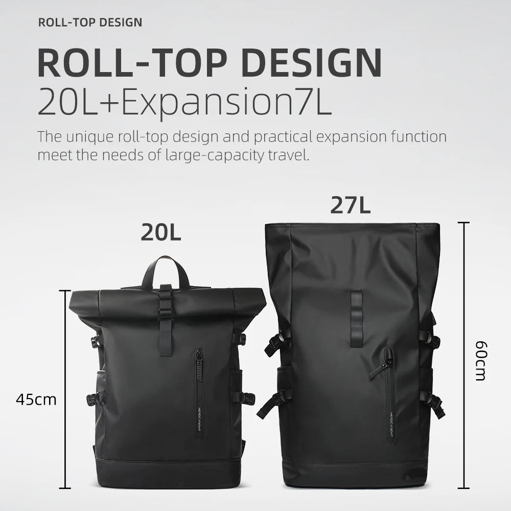 Large Capacity Expandable Waterproof Travel Backpack