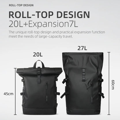 Large Capacity Expandable Waterproof Travel Backpack