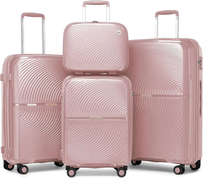 Ensemble de valises, étui rigide en PP, serrure TSA, léger et durable