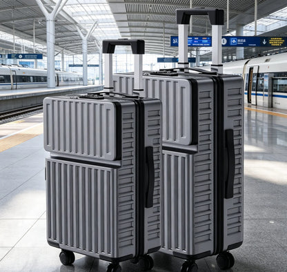 Ensemble de 2 valises avec ouverture frontale