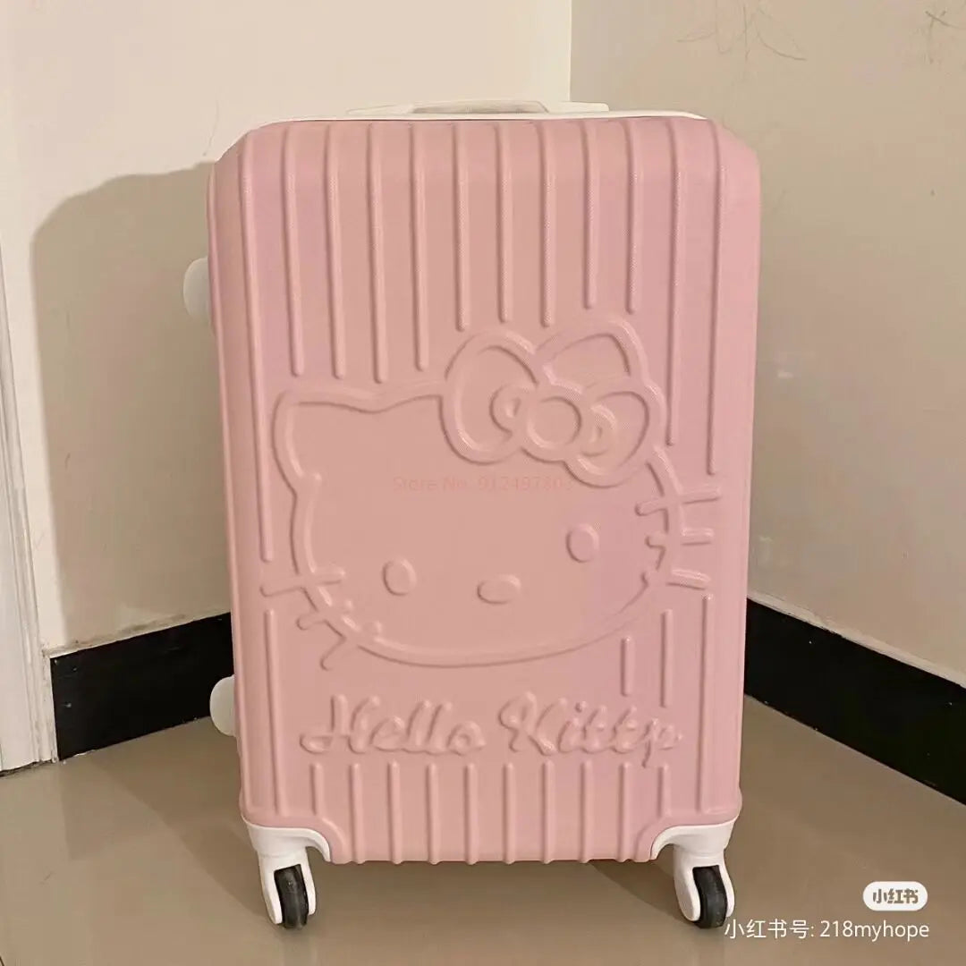 Sanurgente Valise à roulettes Hello Kitty Anime Kawaii