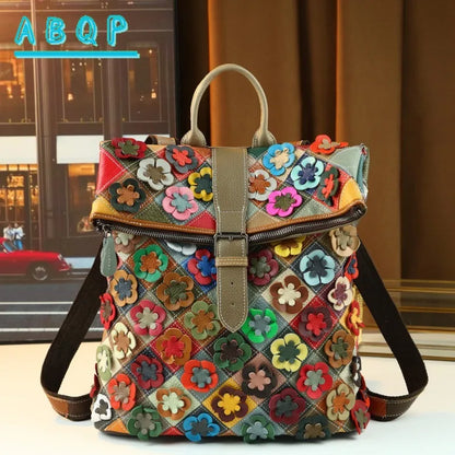 Sac à dos de luxe pour femmes, en cuir véritable