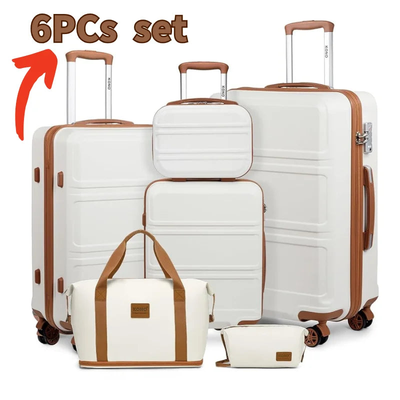 Valise trolley ABS (2/4/6 pièces) – Coque rigide légère