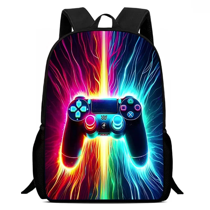 Sac à dos d'école, consoles de jeux de dessins animés