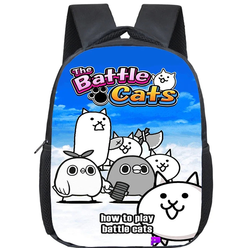 Sac à dos de dessin animé The Battle Cats pour enfants, petit sac d'école, sac à dos pour enfants, garçons et filles, cadeau de retour à l'école, Mochila