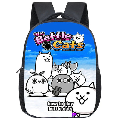 Sac à dos de dessin animé The Battle Cats pour enfants, petit sac d'école, sac à dos pour enfants, garçons et filles, cadeau de retour à l'école, Mochila