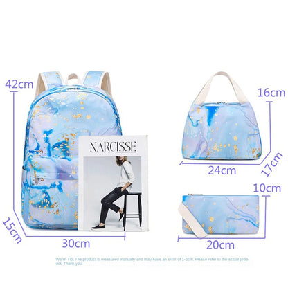 Sac d'école avec sac à déjeuner et trousse à crayons