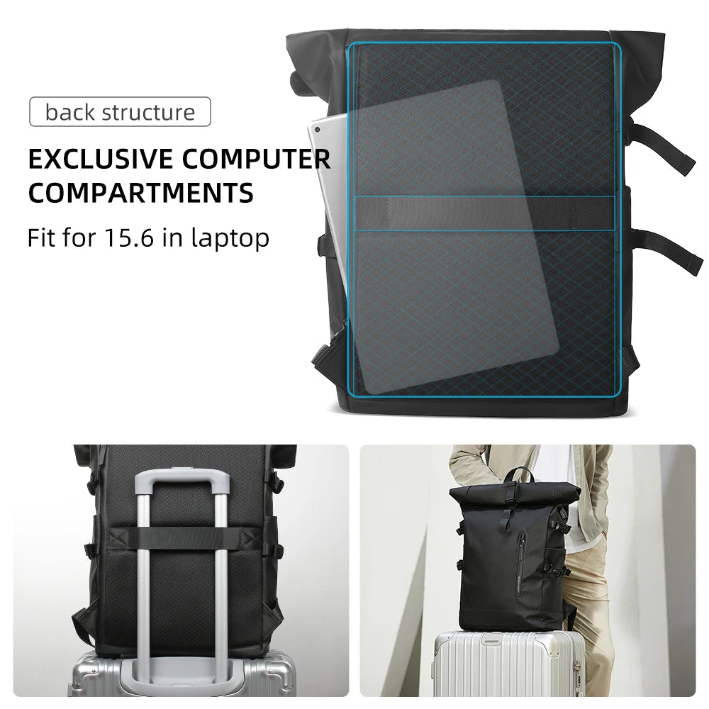 Large Capacity Expandable Waterproof Travel Backpack