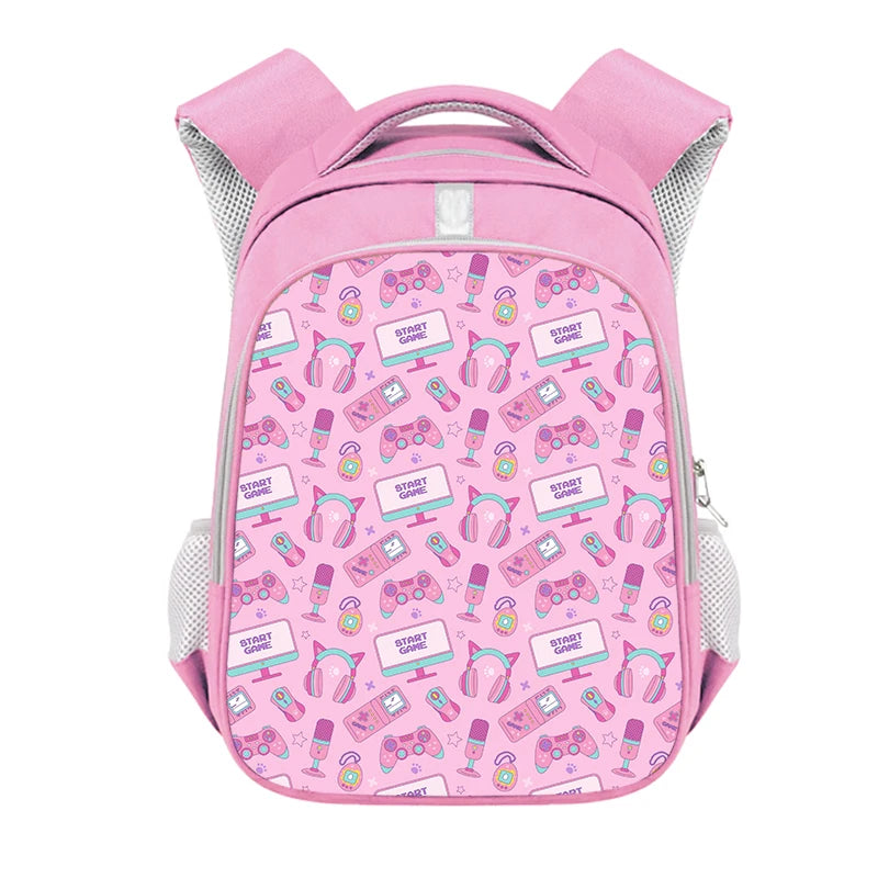 Sac à dos imprimé manettes de jeu drôles, contrôleur de jeu vidéo, sac d'école pour adolescents, sac à dos pour ordinateur portable Gamer, sacs de livre pour enfants, cadeau