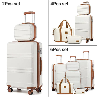Valise trolley ABS (2/4/6 pièces) – Coque rigide légère