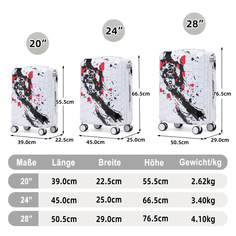 Valises de voyage 20, 24, et 28 pouces, ensemble de 3