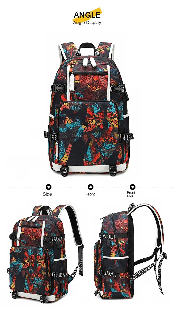 Jojo Bizarre Adventure Anime Sac à dos pour jeunes, cartable étudiant, sac de voyage grande capacité, cadeau de rentrée scolaire pour enfants