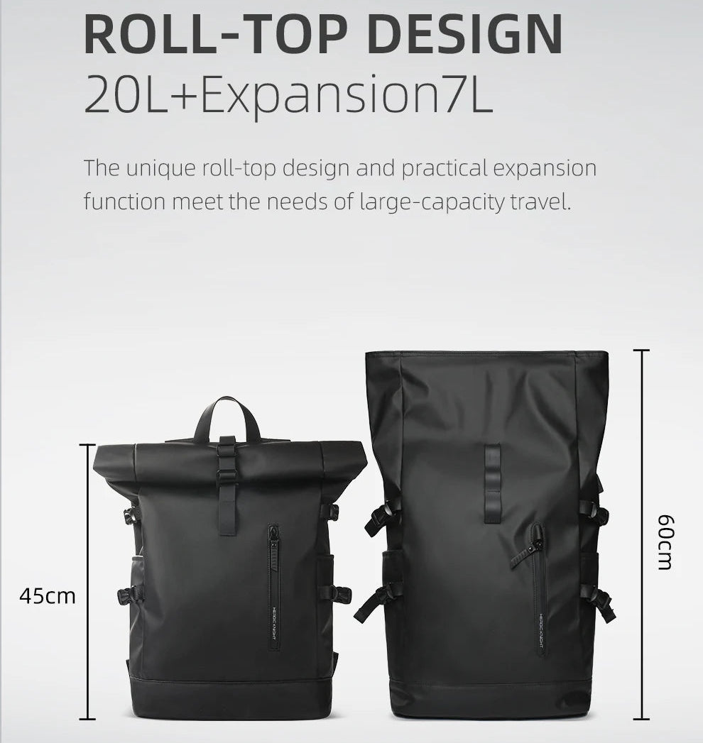 sac à dos de voyage extensible hommes grande capacité étanche 15.6 "sac pour ordinateur portable sac à dos de randonnée sac à dos de cyclisme avec Port USB