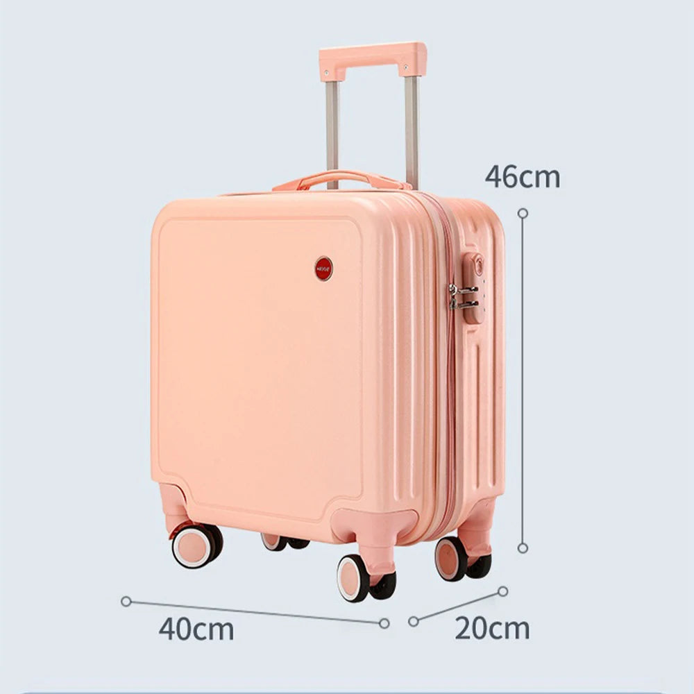 dimensions de valise rose