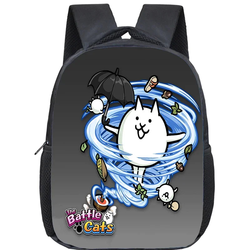 Sac à dos de dessin animé The Battle Cats pour enfants, petit sac d'école, sac à dos pour enfants, garçons et filles, cadeau de retour à l'école, Mochila