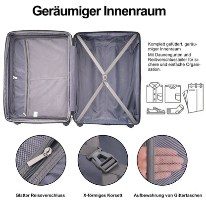 Ensemble de valises à roulettes 3 pièces pour voyage