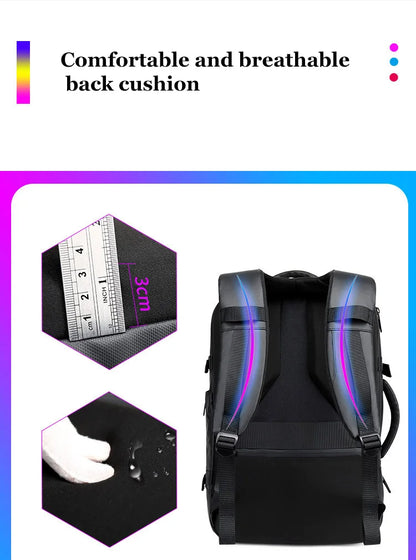 Sac à dos pour ordinateur portable avec écran LED pour homme et femme, sac à dos scolaire intelligent bricolage, voyage d'affaires, 15.6 pouces