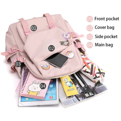 26 French letters backpack for girls and boys