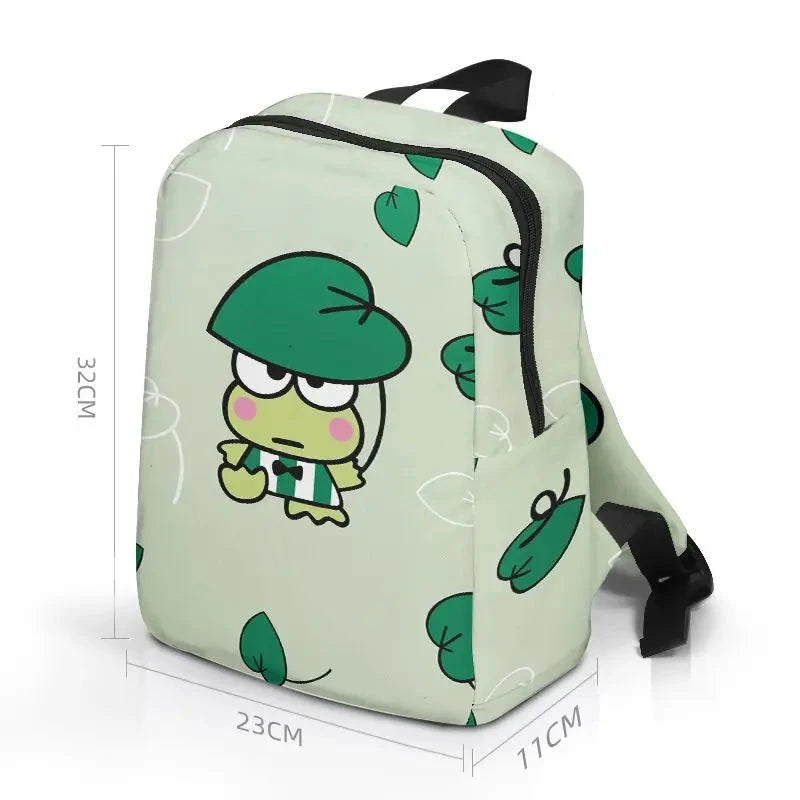 Sanrio – sac à dos en toile Keroppi série, petit sac d'école pour enfants