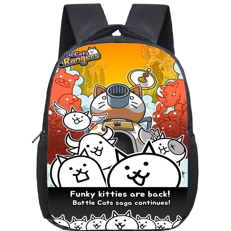 Sac à dos de dessin animé The Battle Cats pour enfants, petit sac d'école, sac à dos pour enfants, garçons et filles, cadeau de retour à l'école, Mochila