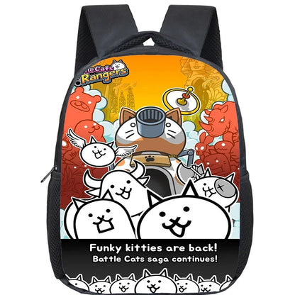 Sac à dos de dessin animé The Battle Cats pour enfants, petit sac d'école, sac à dos pour enfants, garçons et filles, cadeau de retour à l'école, Mochila