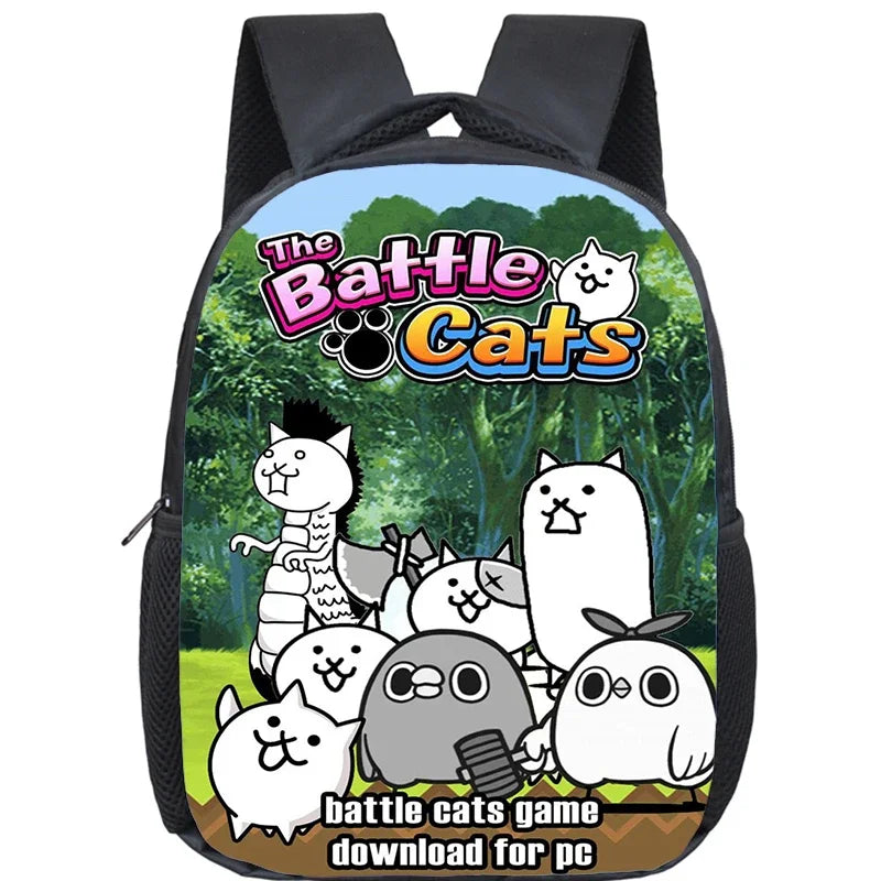 Sac à dos de dessin animé The Battle Cats pour enfants, petit sac d'école, sac à dos pour enfants, garçons et filles, cadeau de retour à l'école, Mochila