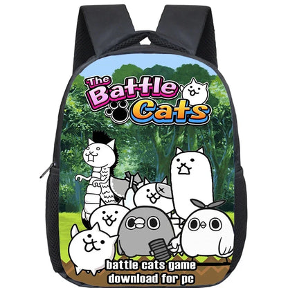 Sac à dos de dessin animé The Battle Cats pour enfants, petit sac d'école, sac à dos pour enfants, garçons et filles, cadeau de retour à l'école, Mochila