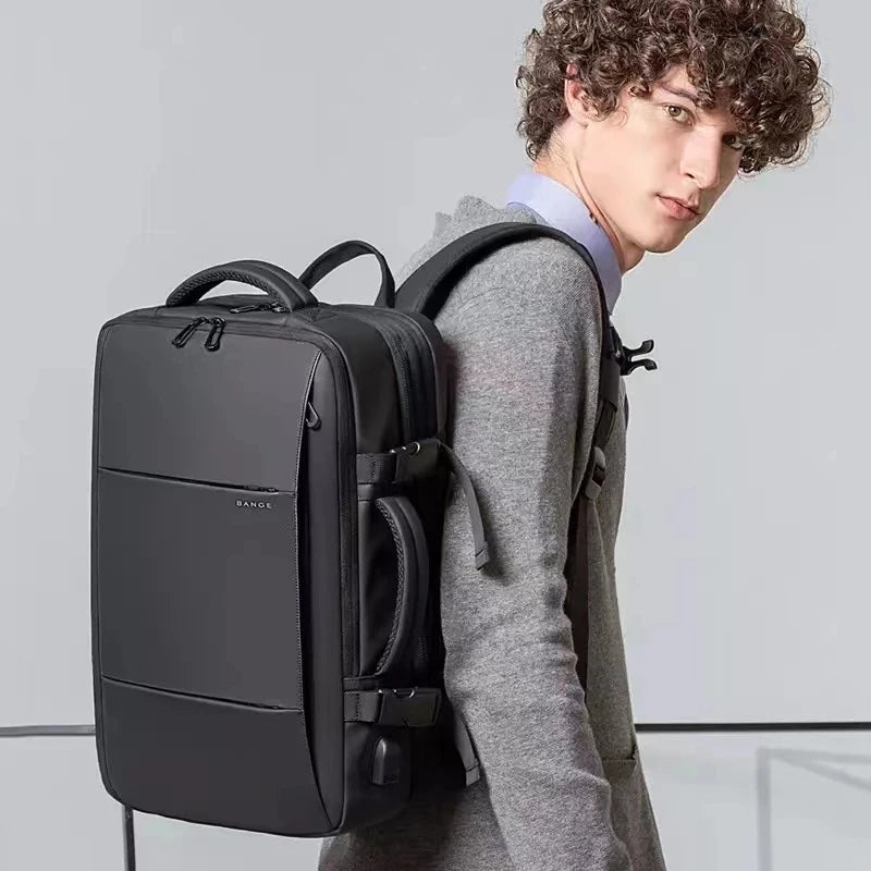 Sac à Dos de Voyage pour Homme, Business, École, Extensible, USB, Grande Capacité, 17.3, Ordinateur Portable, Étanche, Mode