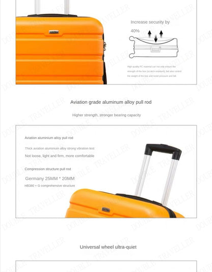 3 piece travel suitcase set, ABS trolley case, set of 3 designer luggage on wheels