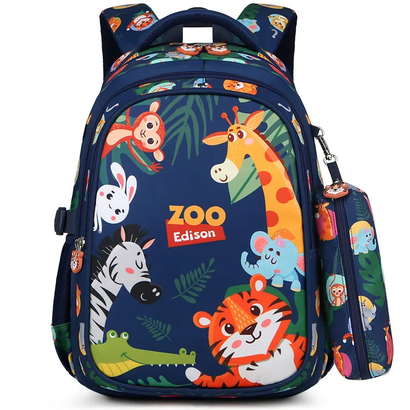 Sac à Dos d'École Primaire Étanche pour Enfant Garçon et Fille orthopédique