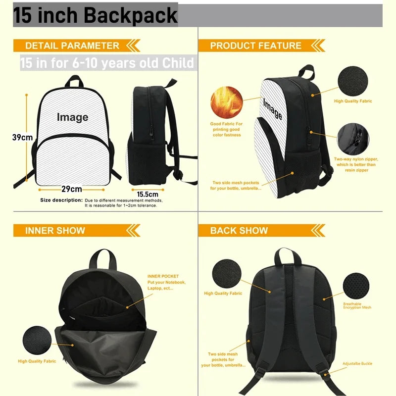 Sac à Dos d'École avec Imprimé 3D de Football pour Garçon et Fille, Ensemble de 3 Pièces avec Sacs Initiés, Trousse à Crayons