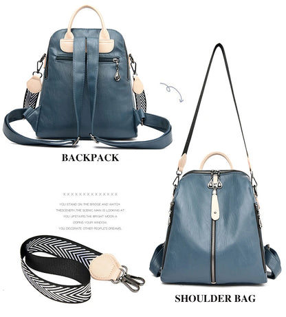 Sac à dos de mode femme sac à dos en cuir souple femmes sac à bandoulière dames sac à dos de voyage grande capacité sac à dos pour fille