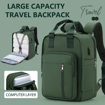 Sac à dos de voyage pour femme : imperméable, léger. Pour ordinateur.