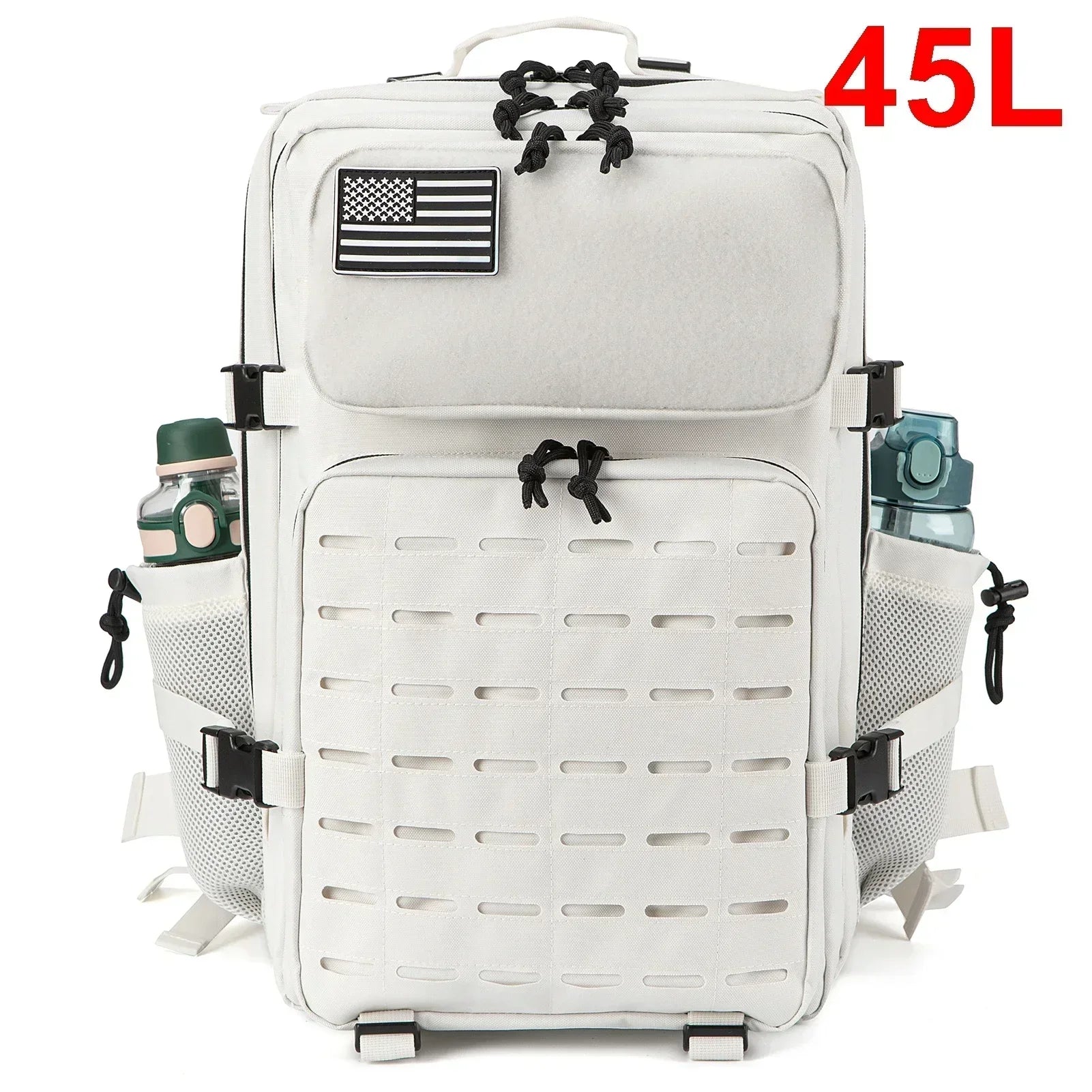 Sac à dos extérieur pour hommes et femmes, sac robuste, petit sac à dos scolaire, sac à dos de randonnée, porte-bouteille, 25L, 45L