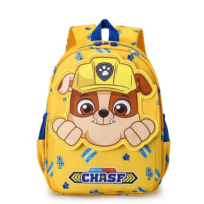 PAW Patrol-Sac à dos Beam Mouth Chase Skye pour enfants, cartable de voyage pour enfants, cartable pour étudiants, cadeau, jaune