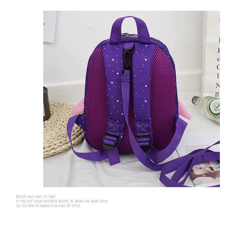 Sac à dos pour enfants avec guide de sécurité 3d avec dessin / fusée / léger / école