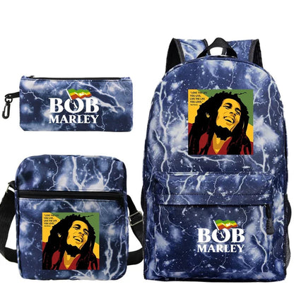 Sac à dos Bob Marley 3 pcs bleu