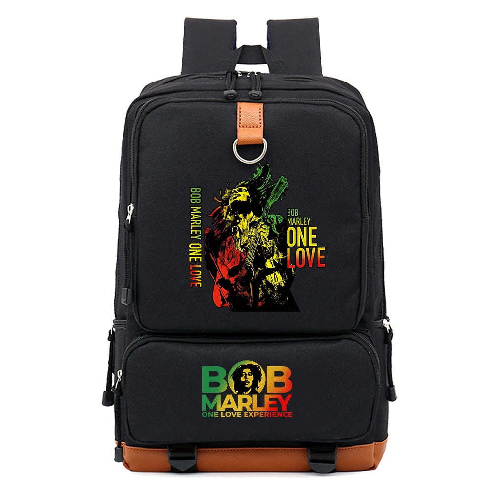 Sac à dos Bob Marley, sacs à dos de voyage, sac à dos pour ordinateur portable, sac d'école de sport en plein air, ONE LOVE