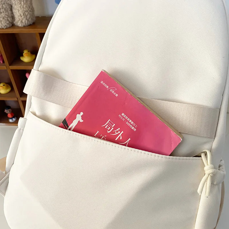 Sac à dos Transparent étoile esthétique japonaise Y2k pour femmes étudiantes, cartable étoile Kawaii décontracté pour filles, sacs à dos Preppy de grande capacité