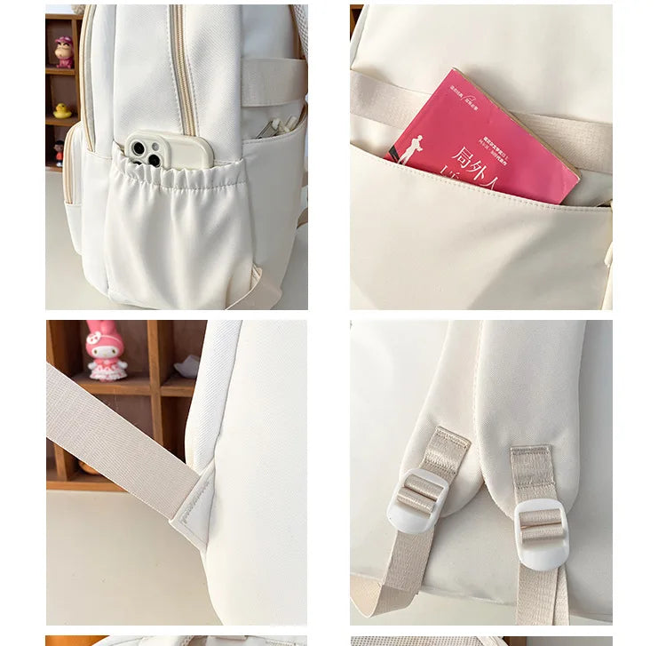 Sac à dos Transparent étoile esthétique japonaise Y2k pour femmes étudiantes, cartable étoile Kawaii décontracté pour filles, sacs à dos Preppy de grande capacité