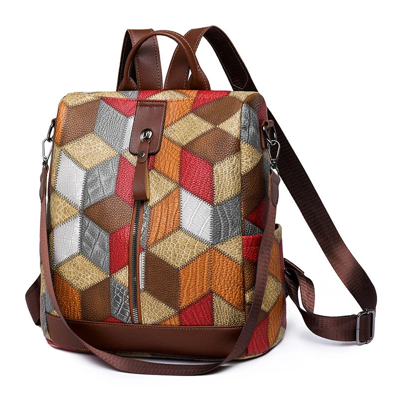 Sac à dos antivol imperméable en cuir PU pour femmes, sac de voyage, cartable décontracté pour adolescentes, sac à livres multi-poches
