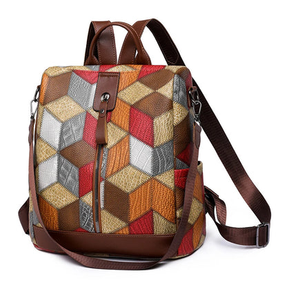 Sac à dos antivol imperméable en cuir PU pour femmes, sac de voyage, cartable décontracté pour adolescentes, sac à livres multi-poches