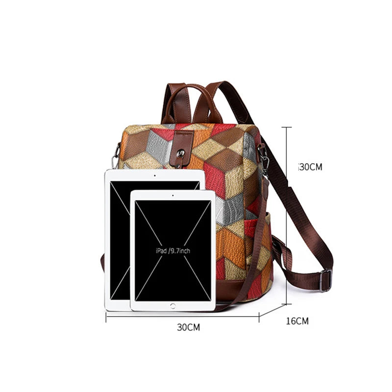 Sac à dos antivol imperméable en cuir PU pour femmes, sac de voyage, cartable décontracté pour adolescentes, sac à livres multi-poches