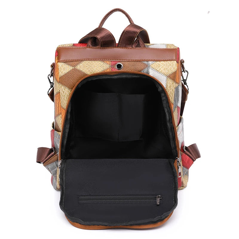 Sac à dos antivol imperméable en cuir PU pour femmes, sac de voyage, cartable décontracté pour adolescentes, sac à livres multi-poches